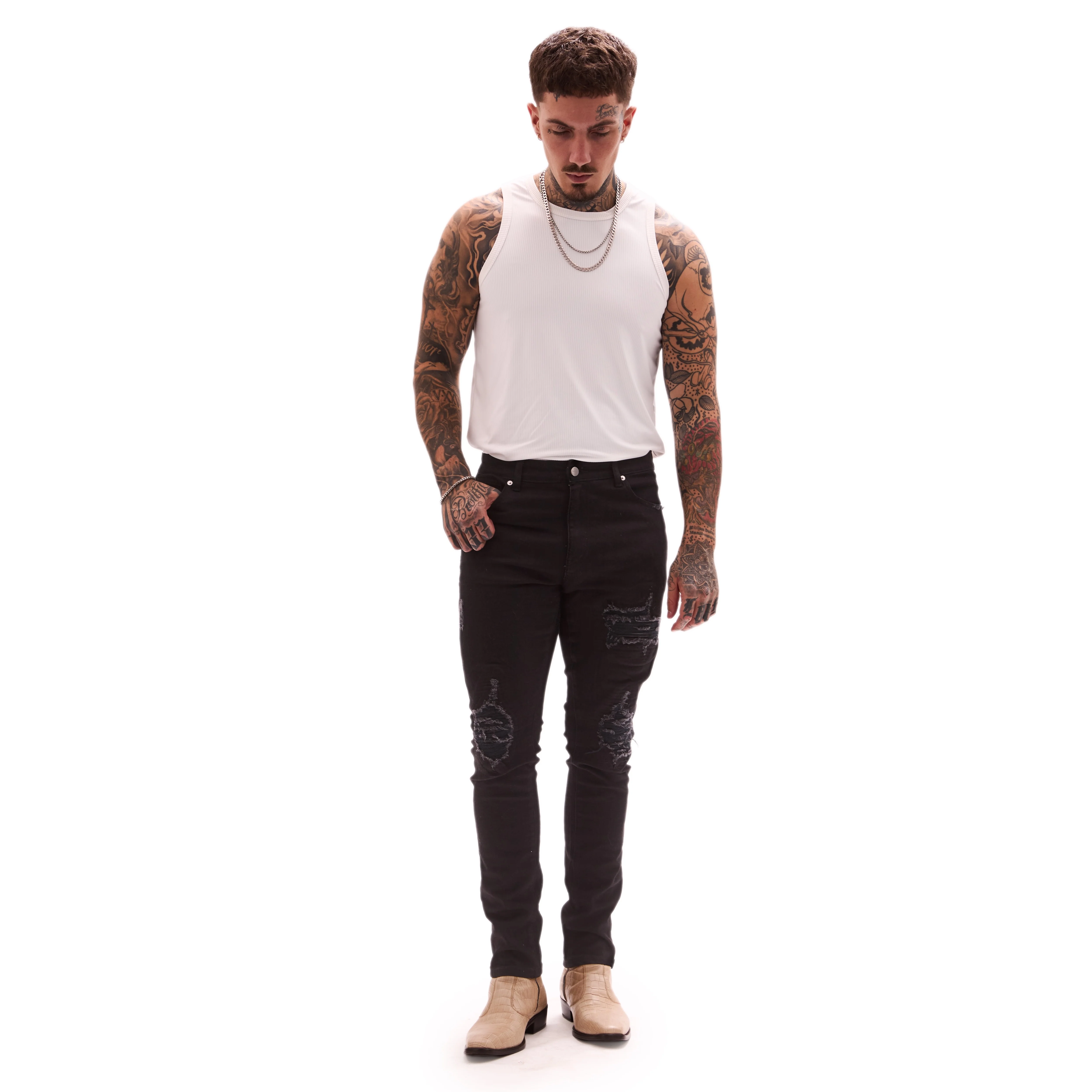THE OBSIDIAN SLIM DENIM (BLACK) - Image 6