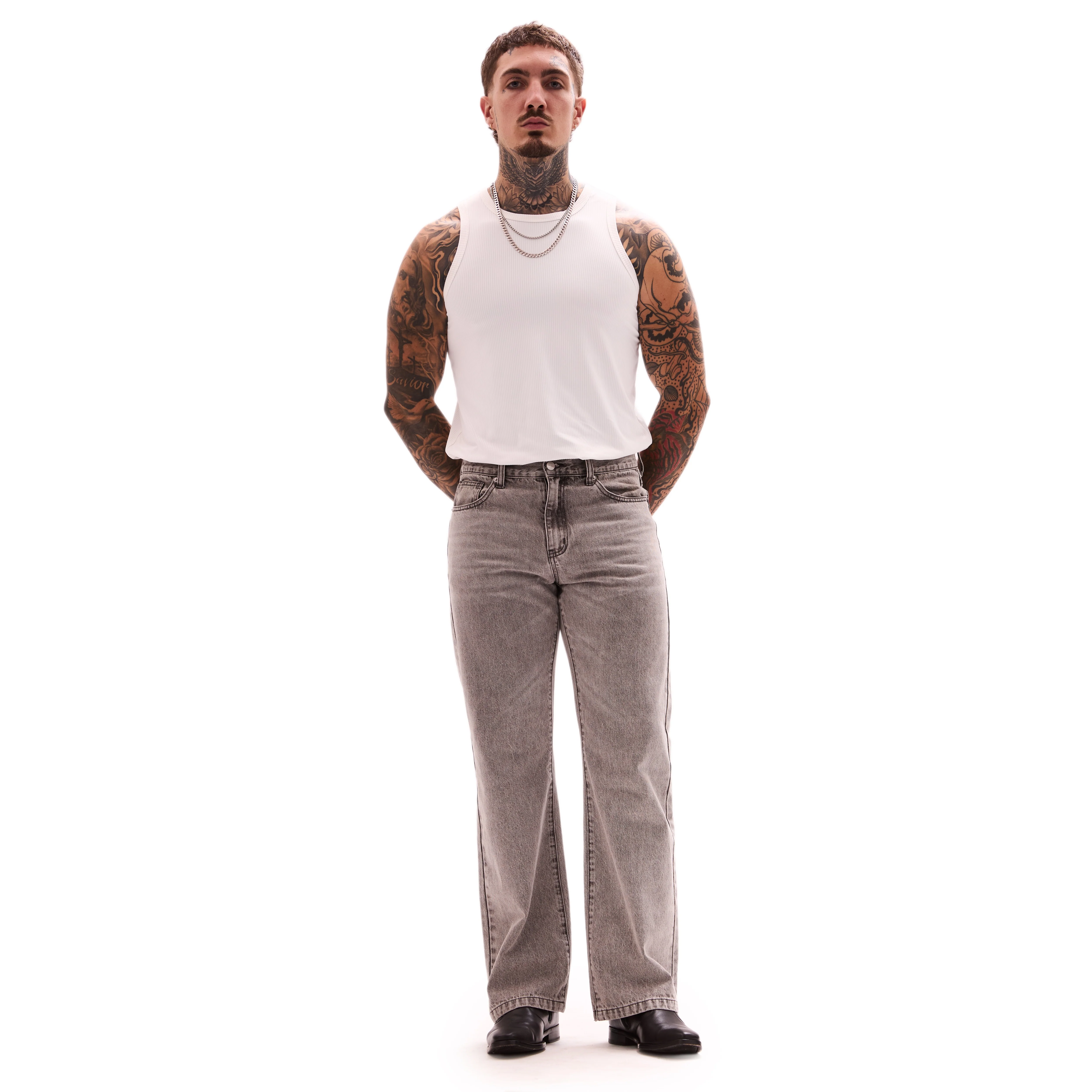 THE ROYCE STRAIGHT DENIM (GREY) - Image 6